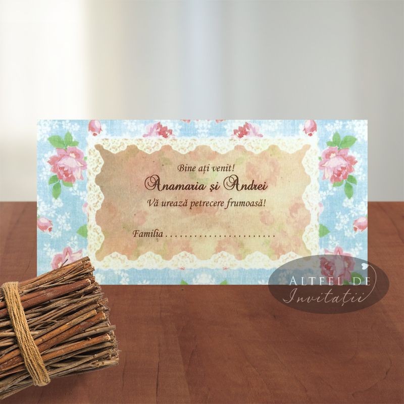 Place card Retro chic