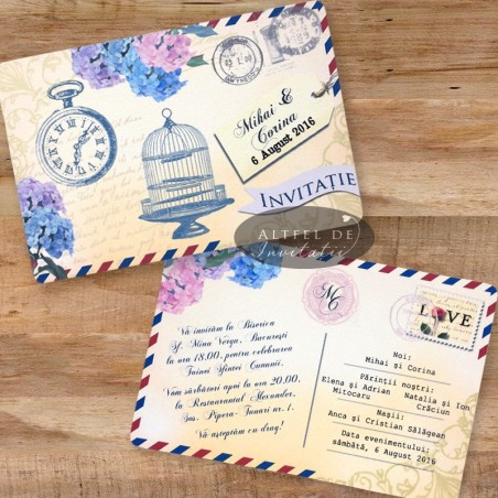 Invitatie nunta Carte Postala
